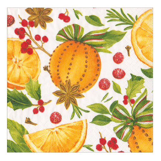 Orange Spice Caspari Paper Lunch Napkins 33 cm sq 3 ply 20 pack