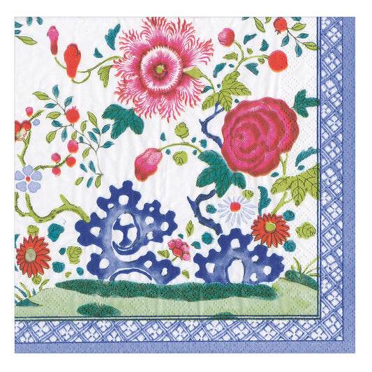 Floral Porcelain The Met Caspari Paper Lunch Napkins 33 cm sq 3 ply 20 pack