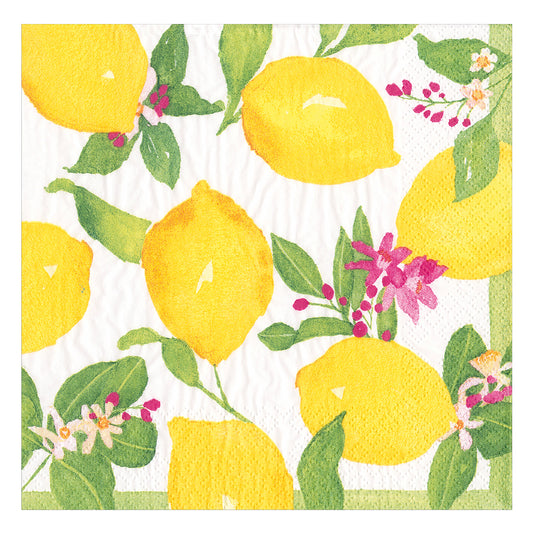 Limoncello by Catherine Weisz Lemons Caspari Paper Lunch Napkins 33 cm sq 3 ply 20 pack