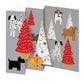 Dogs Precious Pooches Tri fold Christmas Card 5 pack 90 x 140 mm + env Roger la Borde