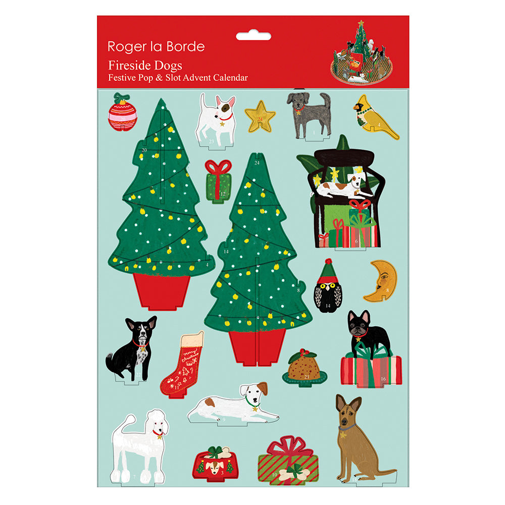 Fireside Dogs Pop and Slot Roger la Borde 3D Advent Calendar