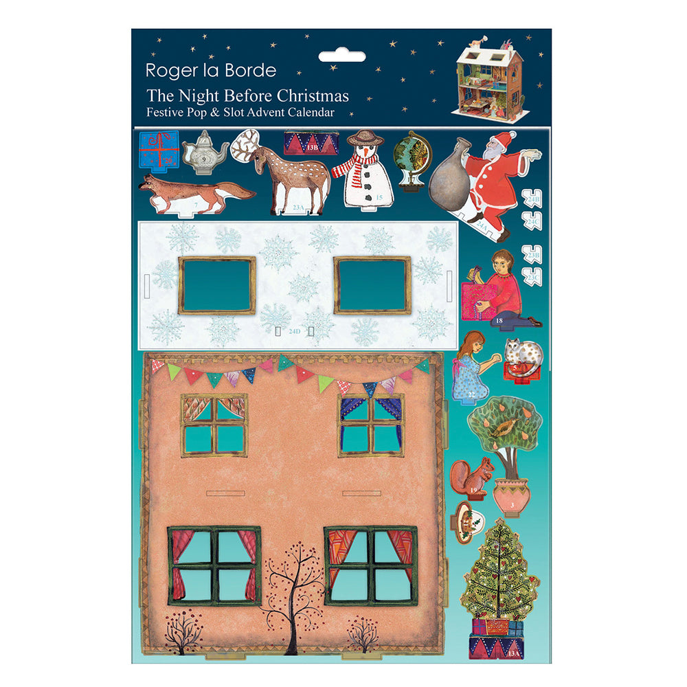 The Night Before Christmas House Pop and Slot Roger la Borde 3D Advent Calendar