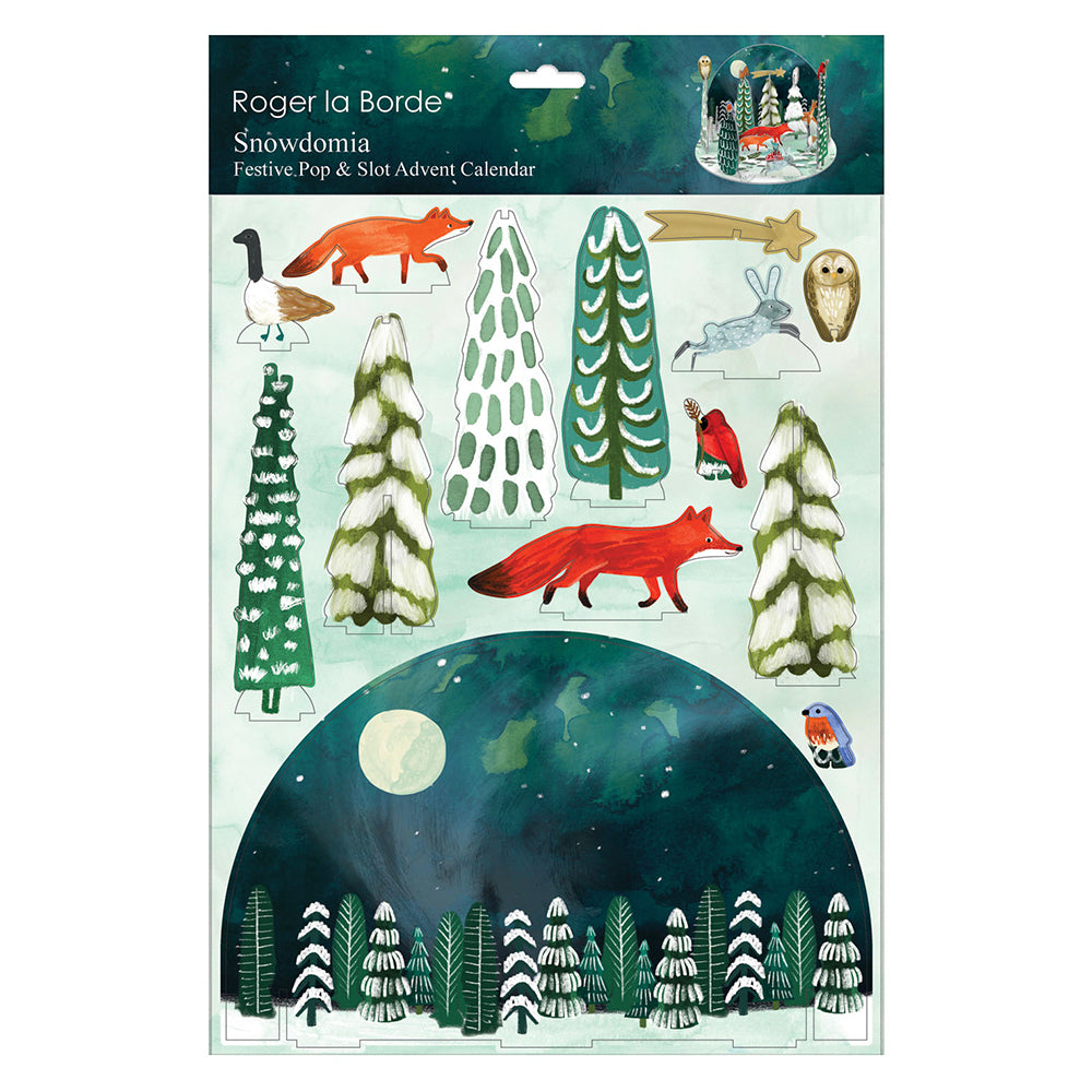 Snowdomia Alpine Foxes Pop and Slot Roger la Borde 3D Advent Calendar