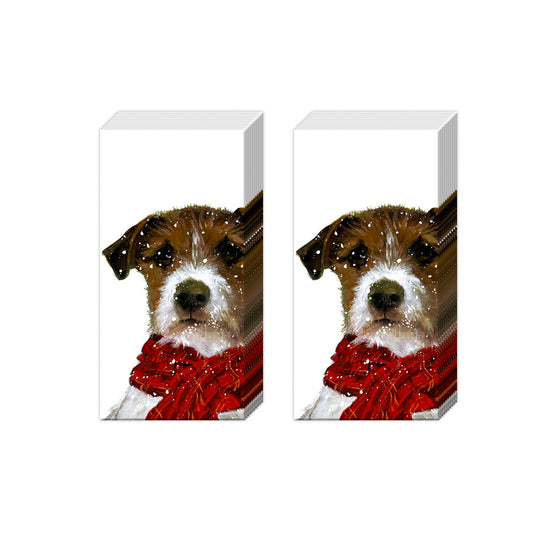 ARCHIE Dog IHR Paper Pocket Tissues - 2 packs of 10 tissues 21 cm square
