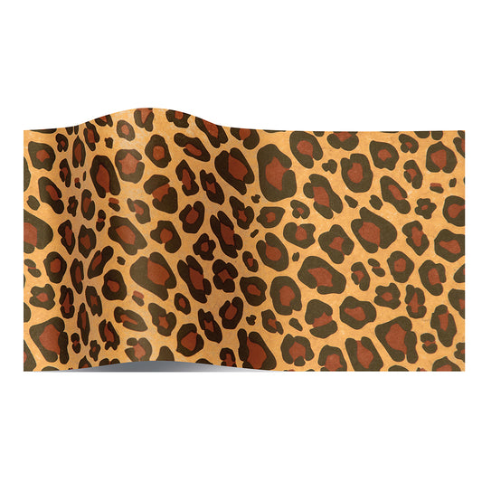 Leopard Print Tissue Paper 5 Sheets of 20 x 30" Satinwrap Tissue Wrapping Paper
