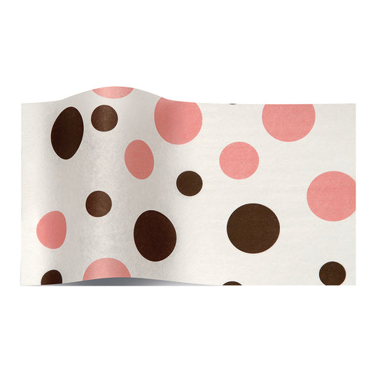 Neopolitan Dots Tissue Paper 5 Sheets of 20 x 30" Satinwrap Tissue Wrapping Paper