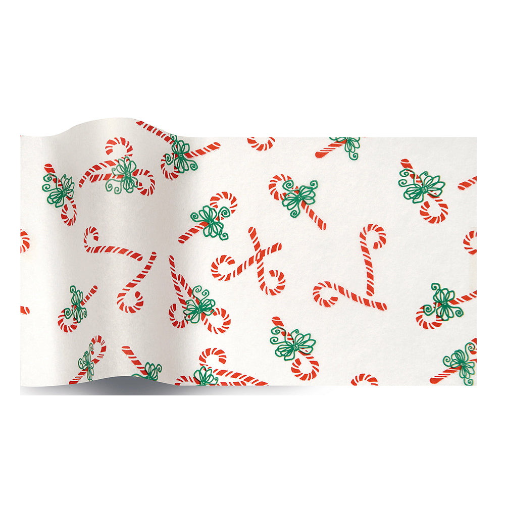 Candy Canes Christmas Tissue Paper 5 Sheets of 20 x 30" Satinwrap Tissue Wrapping Paper
