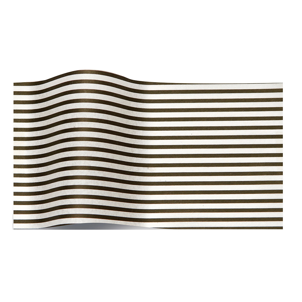 Black Stripes on White Tissue Paper 5 Sheets of 20 x 30" Satinwrap Tissue Wrapping Paper