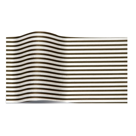 Black Stripes on White Tissue Paper 5 Sheets of 20 x 30" Satinwrap Tissue Wrapping Paper