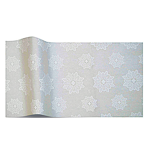 Translucent Lace Silver White Tissue Paper 5 Sheets of 20 x 30" Satinwrap Tissue Wrapping Paper