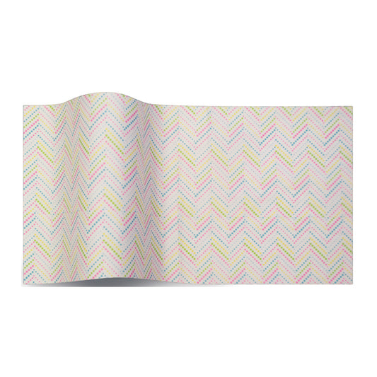 Lotsa Dots Chevrons Tissue Paper 5 Sheets of 20 x 30" Satinwrap Tissue Wrapping Paper