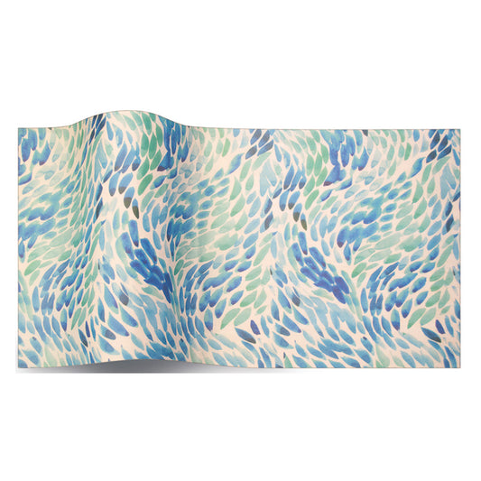 Sea Glass Blue Tissue Paper 5 Sheets of 20 x 30" Satinwrap Tissue Wrapping Paper