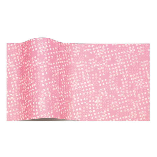 Mediterranean Dots Pink Tissue Paper 5 Sheets of 20 x 30" Satinwrap Tissue Wrapping Paper