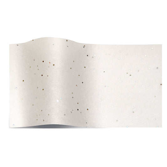 White Diamond Silver Gemstone Tissue Paper 5 Sheets of 20 x 30" Satinwrap Tissue Wrapping Paper
