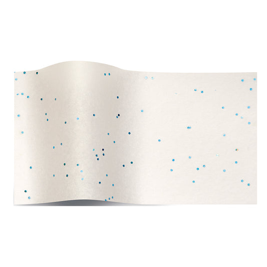 Blue Topaz On White Gemstone Tissue Paper 5 Sheets of 20 x 30" Satinwrap Tissue Wrapping Paper