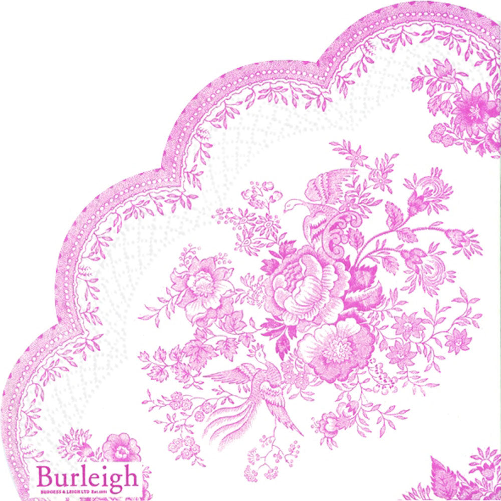 Asiatic Pink Burleigh Rondo IHR paper Napkins 33 cm round 12 pack