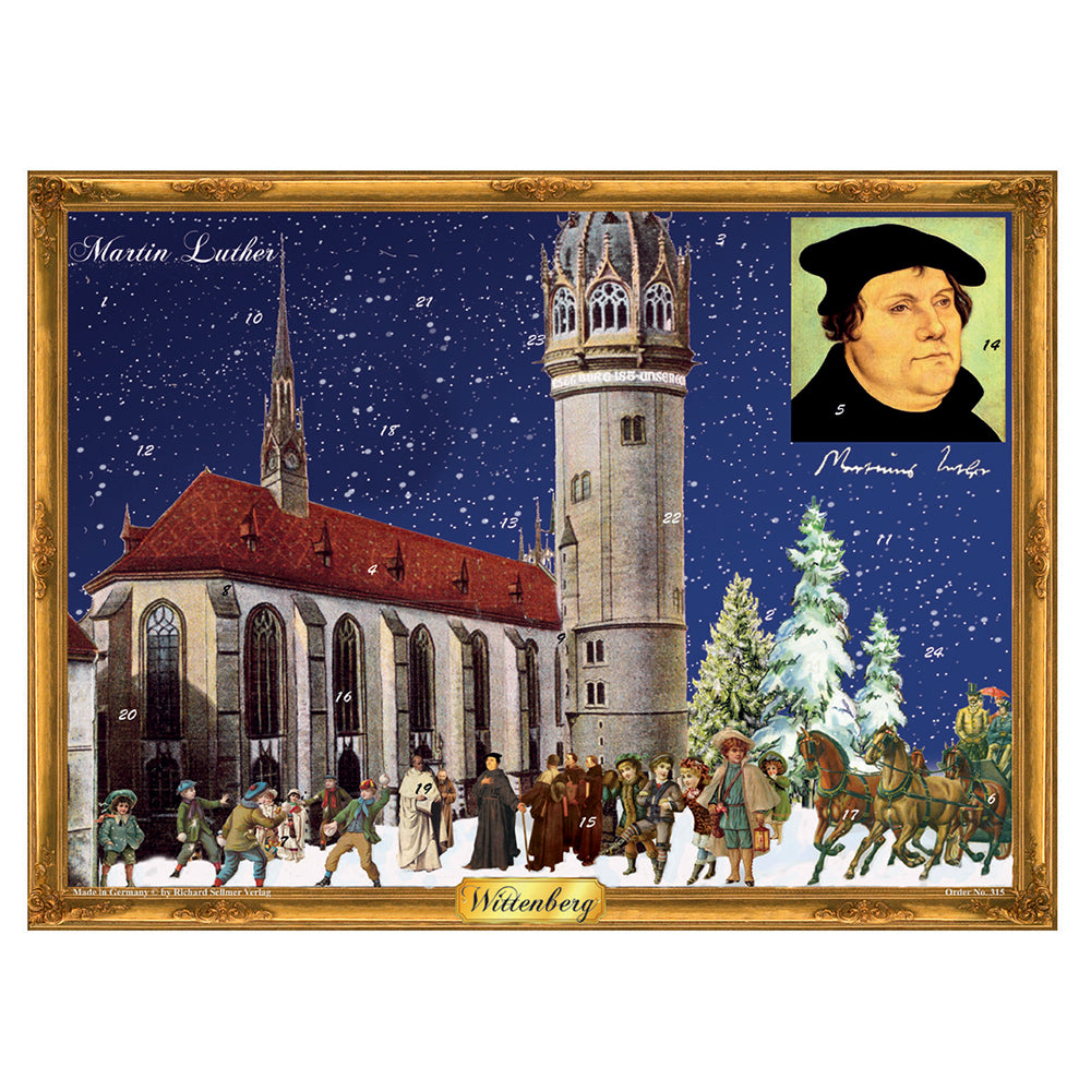 Church Martin Luther Limited Edition Advent Calendar Limited Edition A3 297 x 420mm with glitter