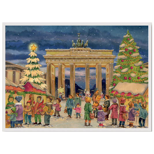 Berlin Christmas Market Advent Calendar Limited Edition A3 297 x 420mm with glitter