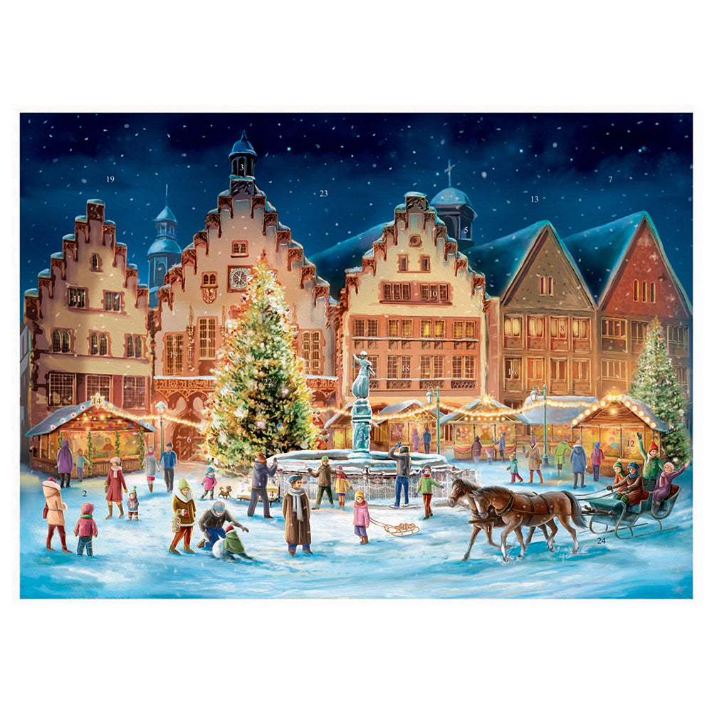 Frankfurt Horses Christmas Shopping Advent Calendar Limited Edition A3 297 x 420mm with glitter