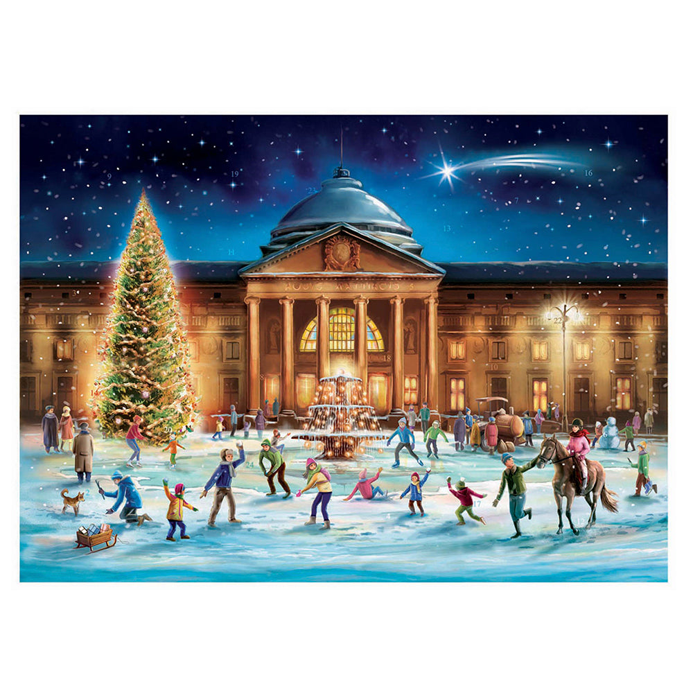 Wiesbaden Skating Advent Calendar Limited Edition A3 297 x 420mm with glitter