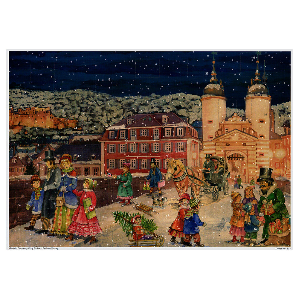 Heidelberg Advent Calendar Limited Edition A3 297 x 420mm with glitter