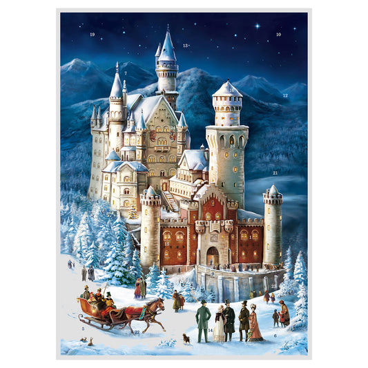 Neuschwanstein Castle Advent Calendar Limited Edition A3 297 x 420mm with glitter