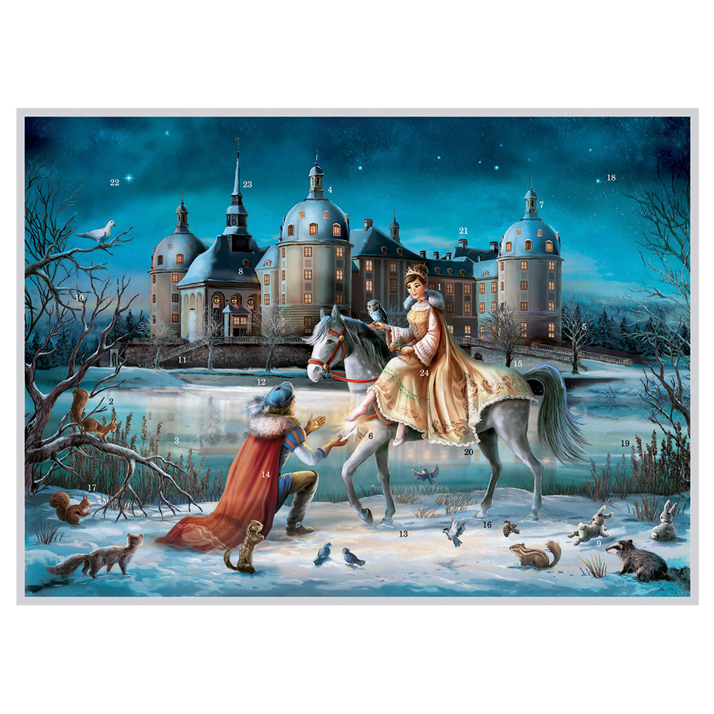 Schlob Moritzburg Castle Princess Horse Advent Calendar Limited Edition A3 297 x 420mm with glitter