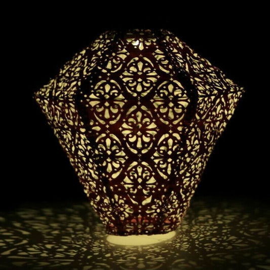 Solar Lantern - Red Diamante 28cm