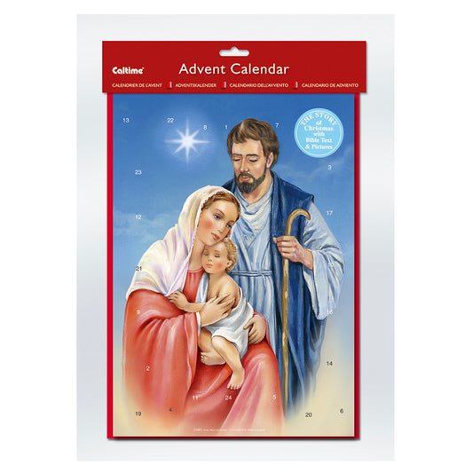 Jesus Mary and Joseph Religious Caltime Advent Calendar 34 x 24 cm