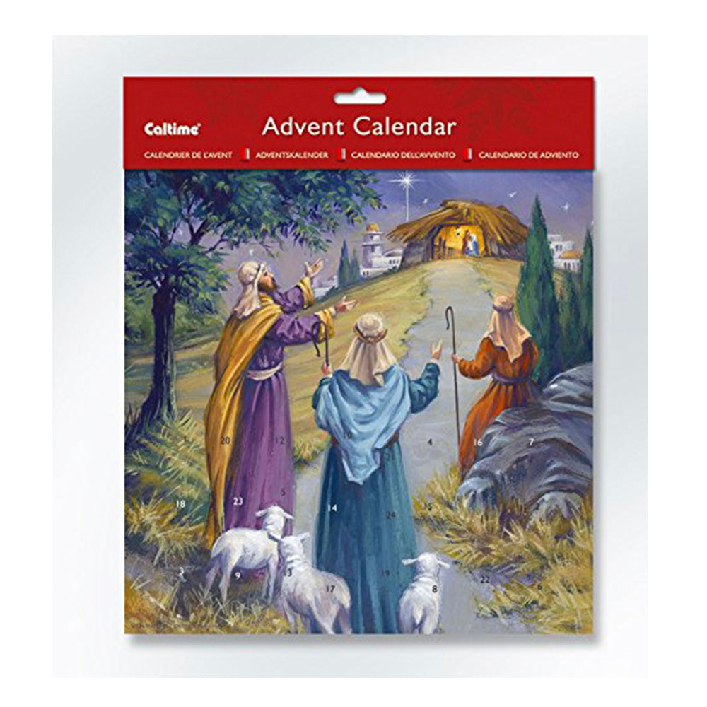 Shepherds Nativity Caltime Advent Calendar 28 x 28 cm