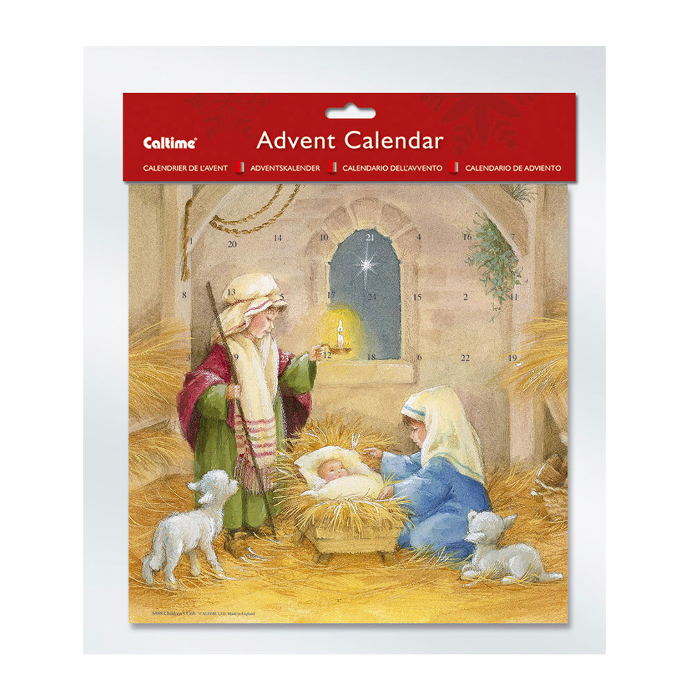 Children’s Crib Nativity Caltime Advent Calendar 28 x 28 cm