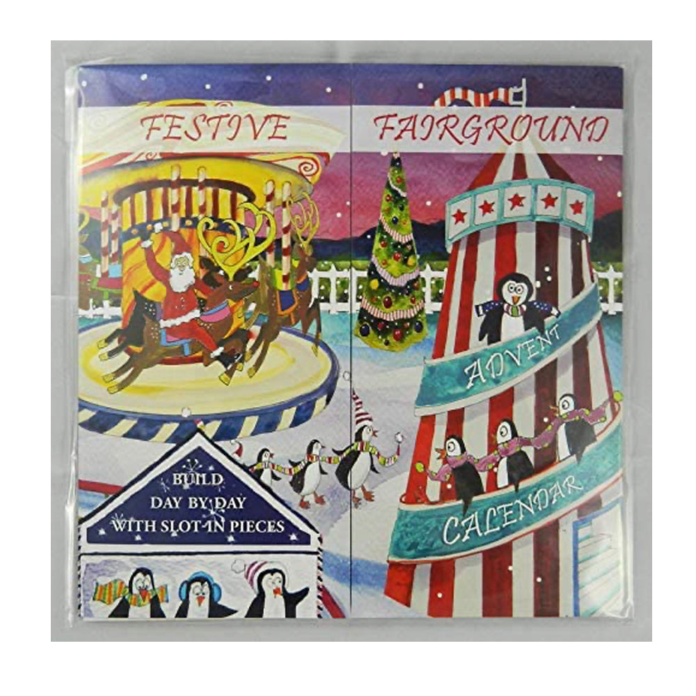 Swiss Kiss Festive Fairground Slot in Advent Calendar 290 x 290mm made in the UK