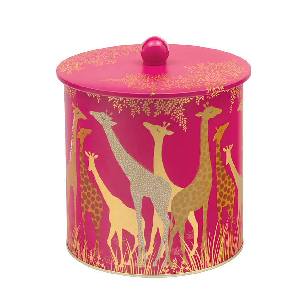 Sara Miller - Giraffe Pink Biscuit Barrel 167 (d) x 170mm