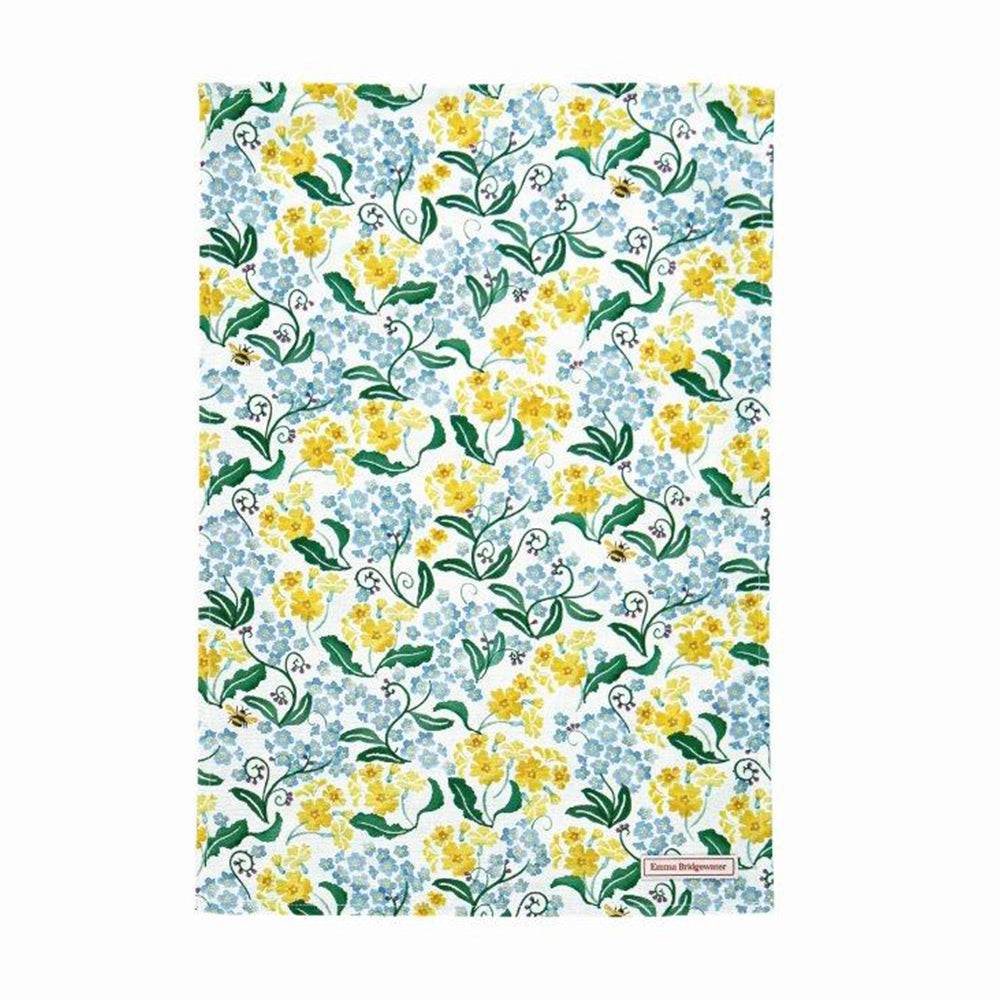 Emma Bridgewater Forget Me Not & Yellow Primrose Tea Towel 750 x 600mm