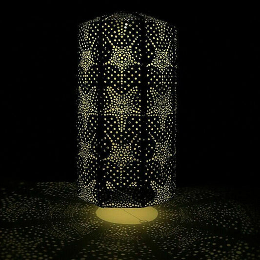 Solar Lantern - Black Star Fish Cylinder 33cm