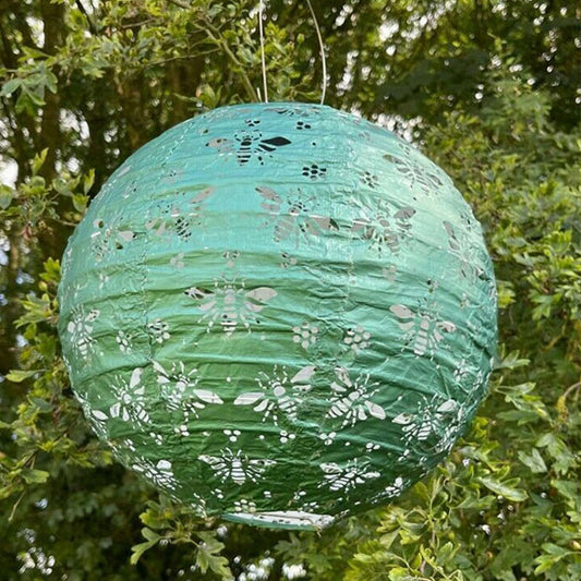 Solar Lantern - Green Bees 30cm