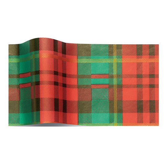 Presently Plaid Tartan Tissue Paper 5 Sheets of 20 x 30" Satinwrap Tissue Wrapping Paper