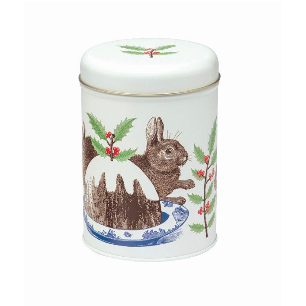 Thornback and Peel - Rabbit & Pudding Round Tin Caddy 106(d) x 150mm