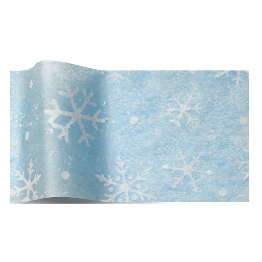 Watermarked Snowflakes White on Light Blue Tissue Paper 5 Sheets of 20 x 30" Satinwrap Tissue Wrapping Paper