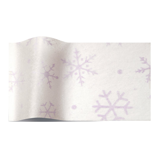 Watermarked Snowflakes Purple on White Tissue Paper 5 Sheets of 20 x 30" Satinwrap Tissue Wrapping Paper