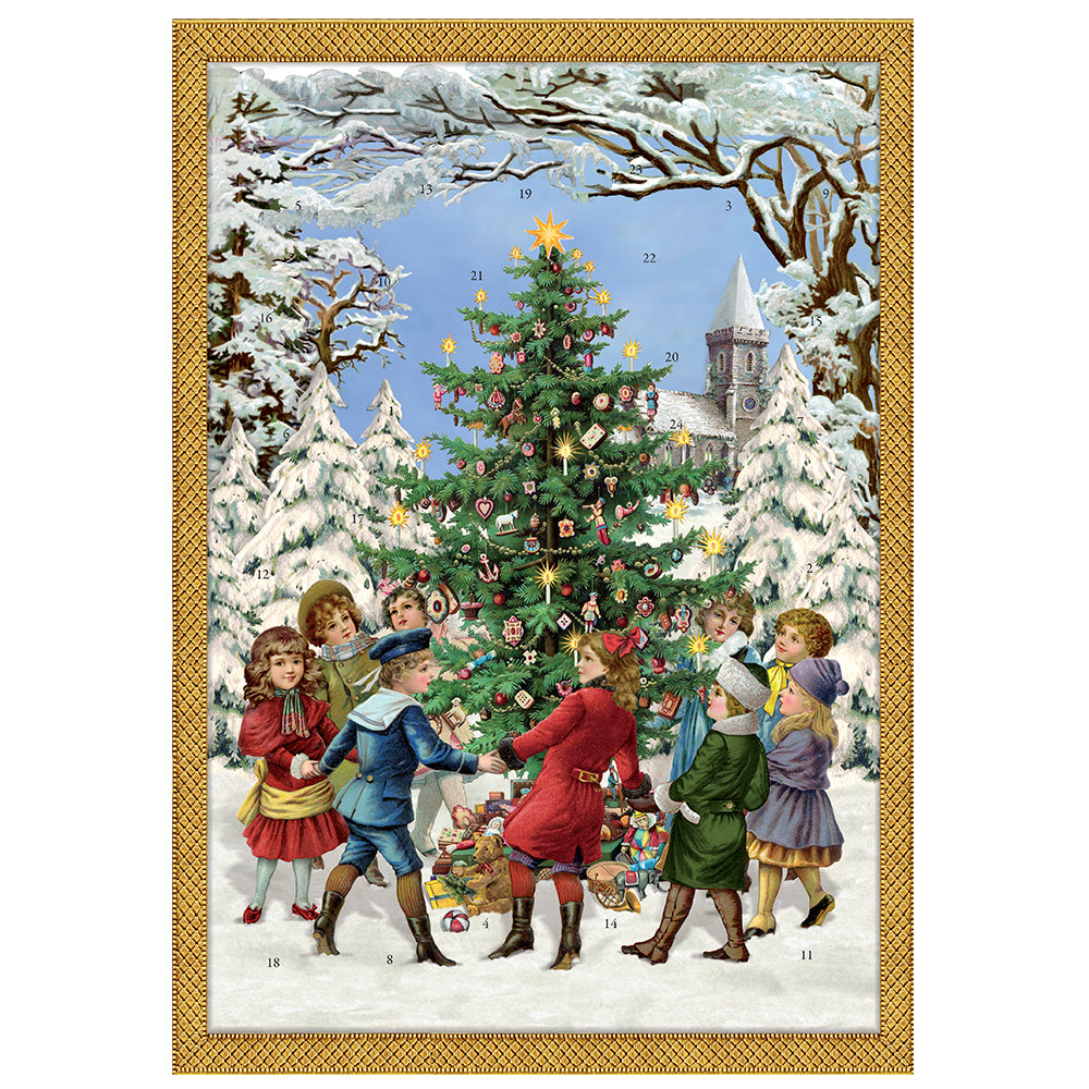 Dancing Round the Christmas Tree Coppenrath Advent Calendar 24.5.x 35 cm