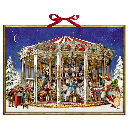 The Christmas Carousel Roundabout Coppenrath Advent Calendar 52 x 38 cm