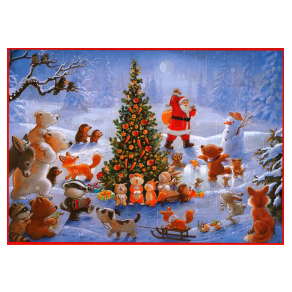 Father Christmas with Animals Coppenwrath German Advent Calendar 24.5.x.35 cm