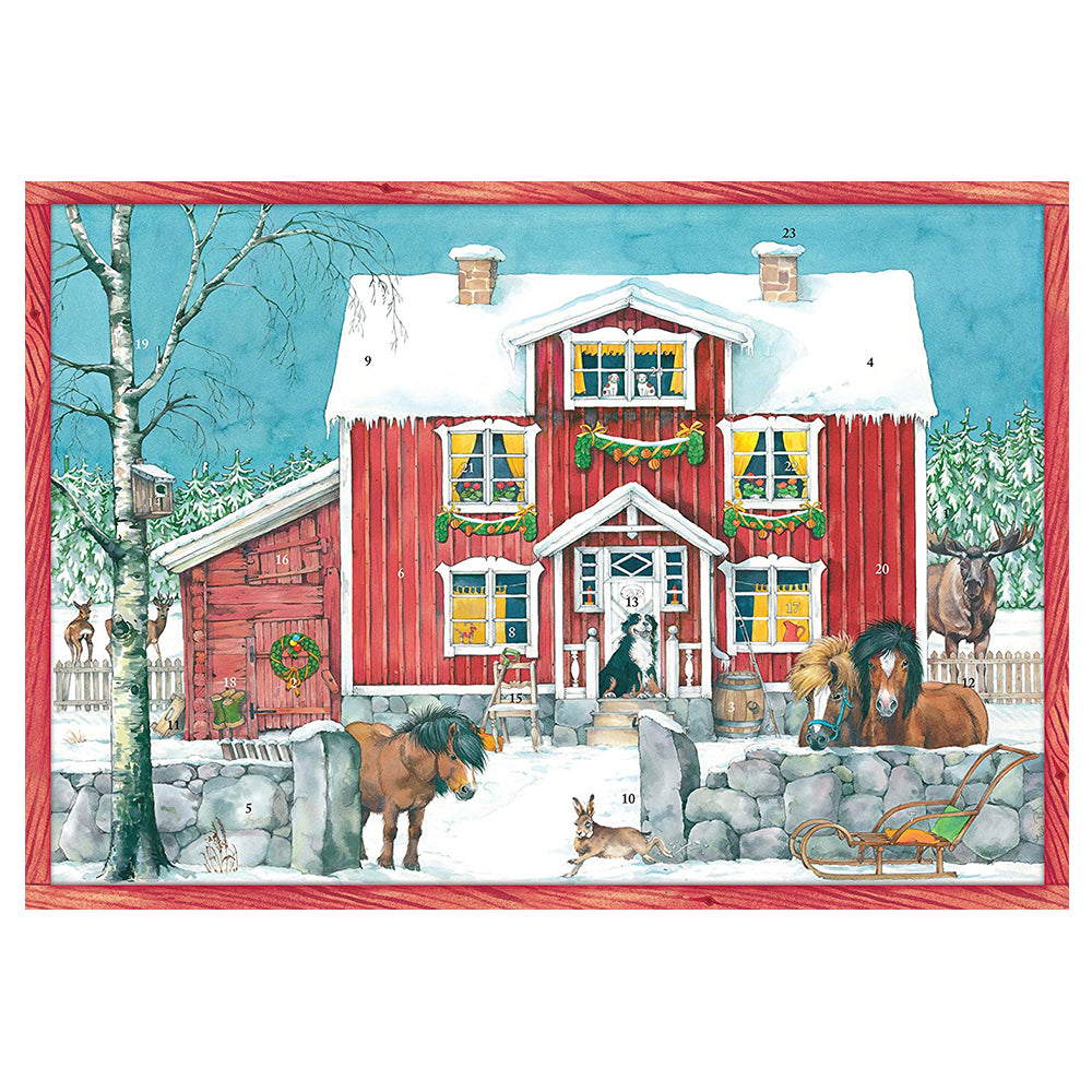 Nordic Christmas Horses Coppenrath Advent Calendar 24.5 x 35 cm