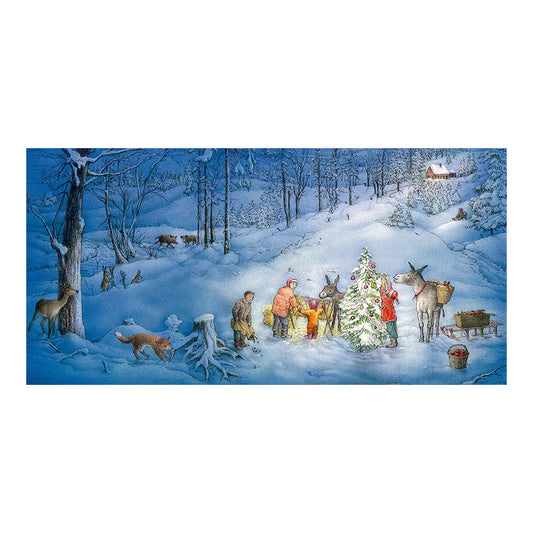 Animals in the Snow Woodland Happy Christmas Time Advent Cards Coppenrath Cards 16.5 x 11.5 cm