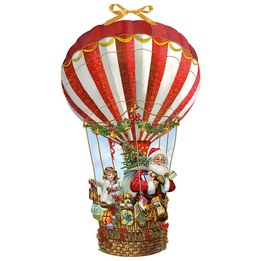 Hot Air Balloon Coppenrath Advent Calendar Design by Barbara Behr 35 x 60 cm Glitter / Ribbon