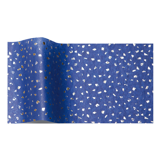 Silver on Blue Reflections Tissue Paper 5 Sheets of 20 x 30" Satinwrap Tissue Wrapping Paper